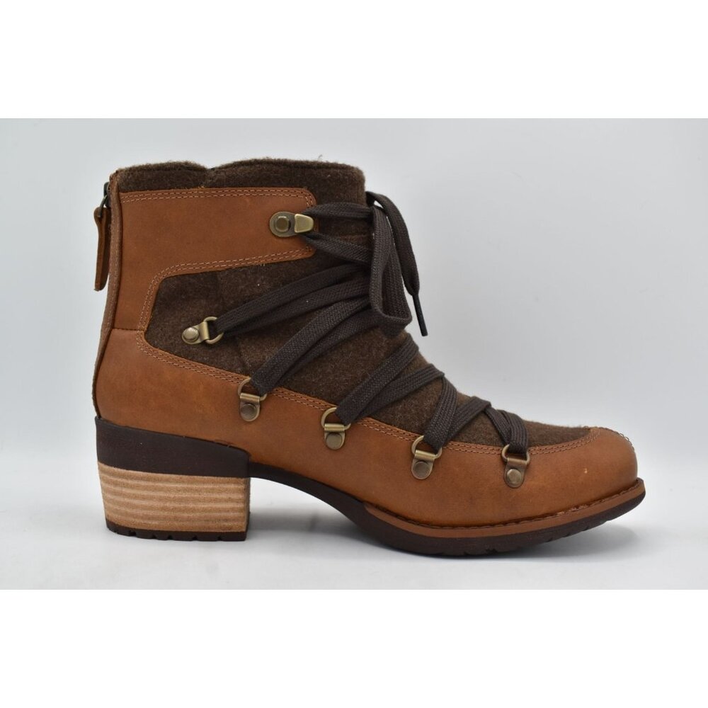 Merrell Womens Size 11 Shiloh II Warm Oak Leather Lace Up Boots Shoes - Picture 6 of 11